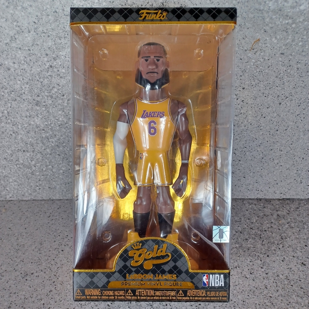 Funko Gold LeBron James Vinyl Collectible NBA Basketball LA Lakers Figure